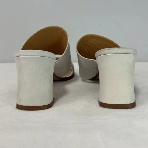 Coach Suede Off White Block Heel Strap Sandals size 7.5 - Picture 6 of 11
